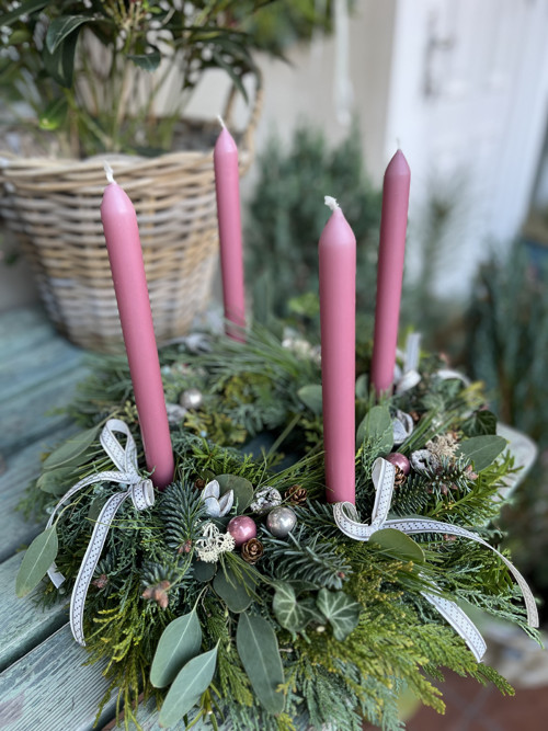Adventní věnec starorůžový — foto 2