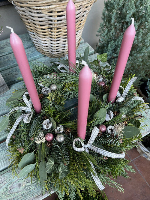 Adventní věnec starorůžový — foto 6