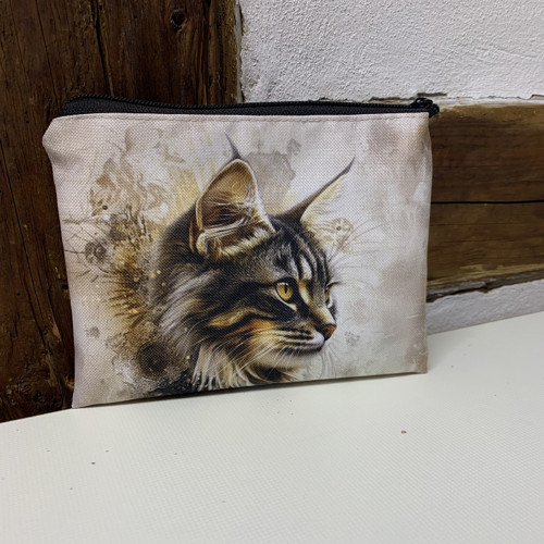 Kočka na béžové - taštička - kapsička — foto 2