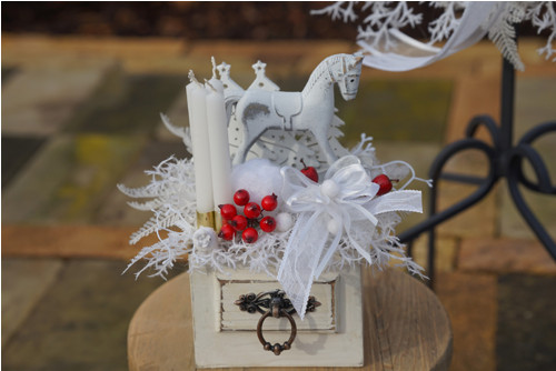 Adventní svícen v dřevěném šuplíku — foto 2