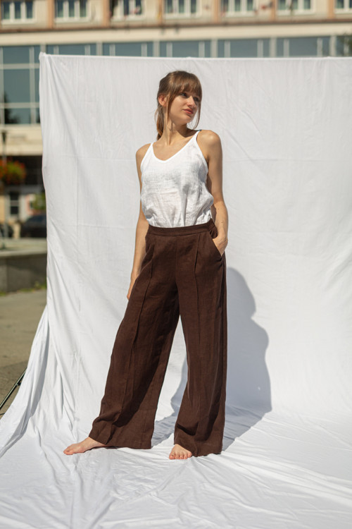 Lněné kalhoty Sofist Elegant — foto 3