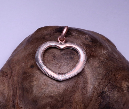 Mokume gane srdce — foto 4