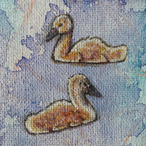Mini magnetický obrázek - Labuťátka — foto 3