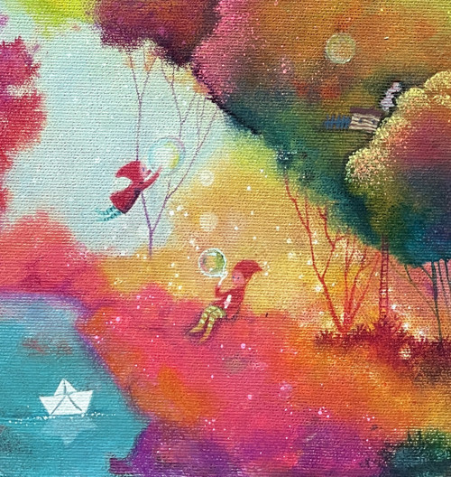 Sen o papírové lodičce - 30x30cm — foto 3