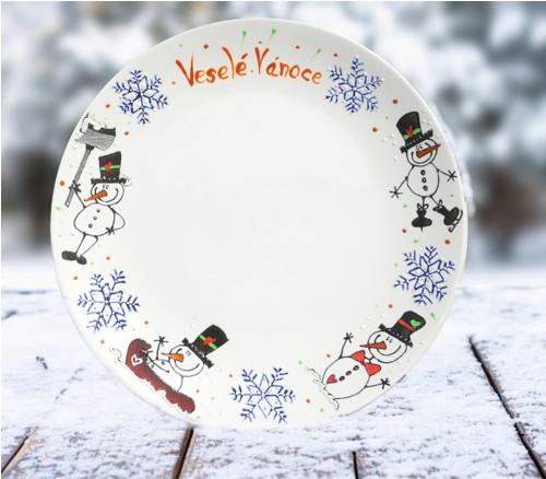 Talíř velký - sněhulák vánoční — foto 2