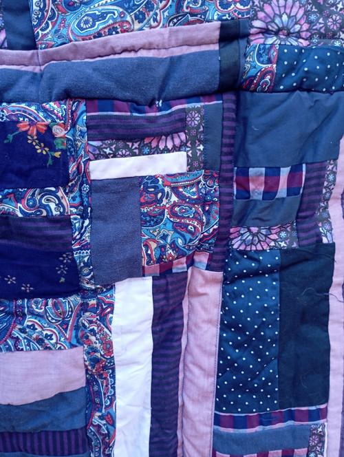 Fialová deky - bláznivý patchwork — foto 4