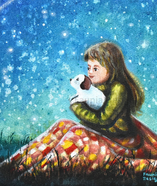 "Padá hvězda, něco si přej..." - 20x20cm — foto 3