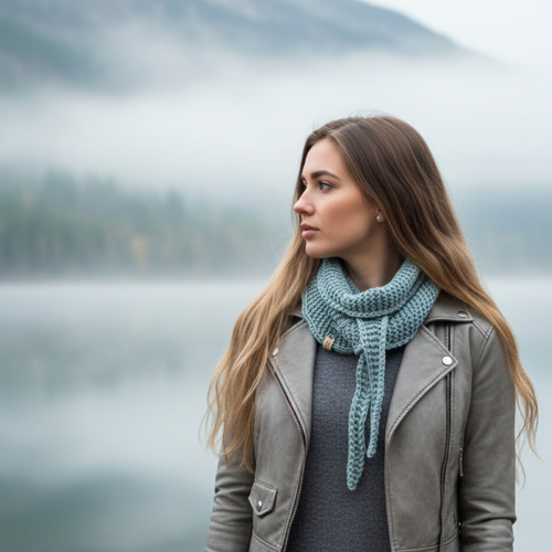 Merino šátek | Dusty Mint — foto 2