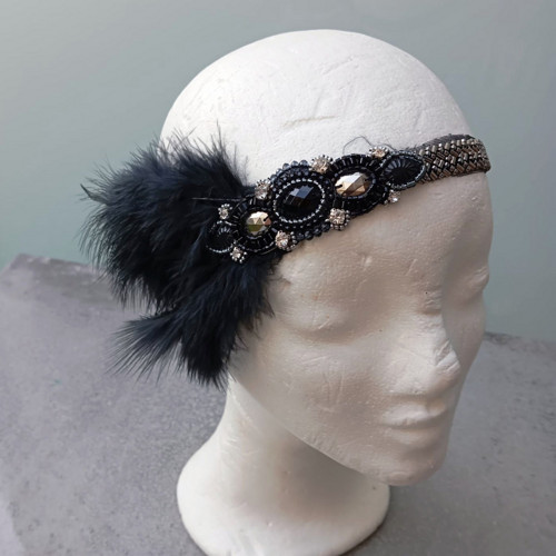 Great Gatsby Silver and Black... čelenka — foto 3