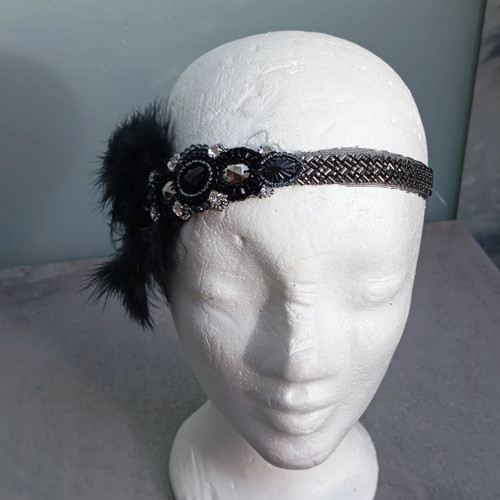 Great Gatsby Silver and Black... čelenka — foto 5