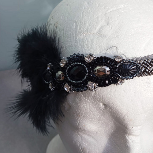 Great Gatsby Silver and Black... čelenka — foto 6