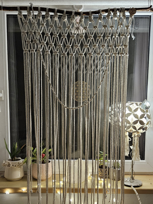 Macramé boho záclona — foto 5