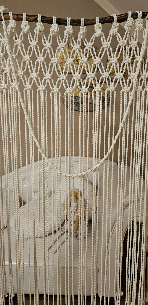 Macramé boho záclona — foto 4