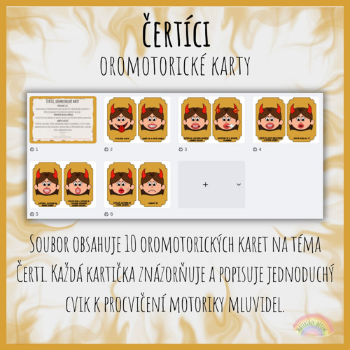 Čertíci, oromotorické karty — foto 2