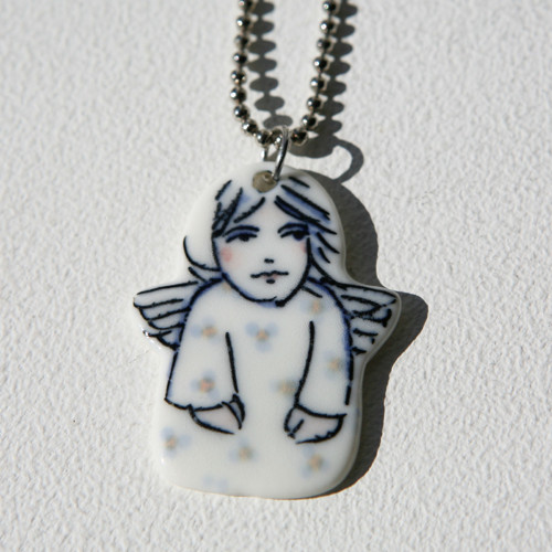 Anděl - porcelánový přívěšek — foto 3
