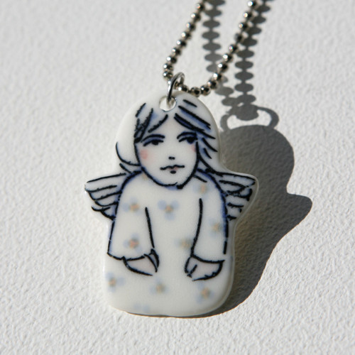 Anděl - porcelánový přívěšek — foto 2