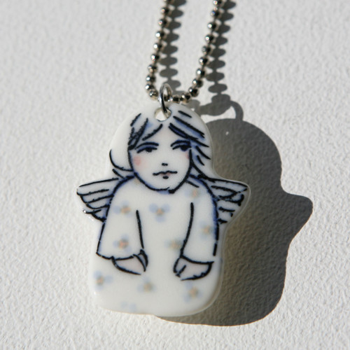 Anděl - porcelánový přívěšek — foto 4