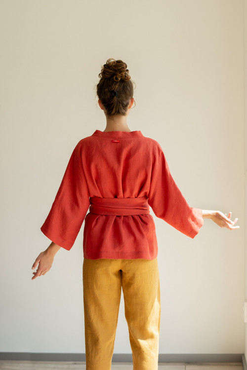 Lněné Kimono krátké — foto 5