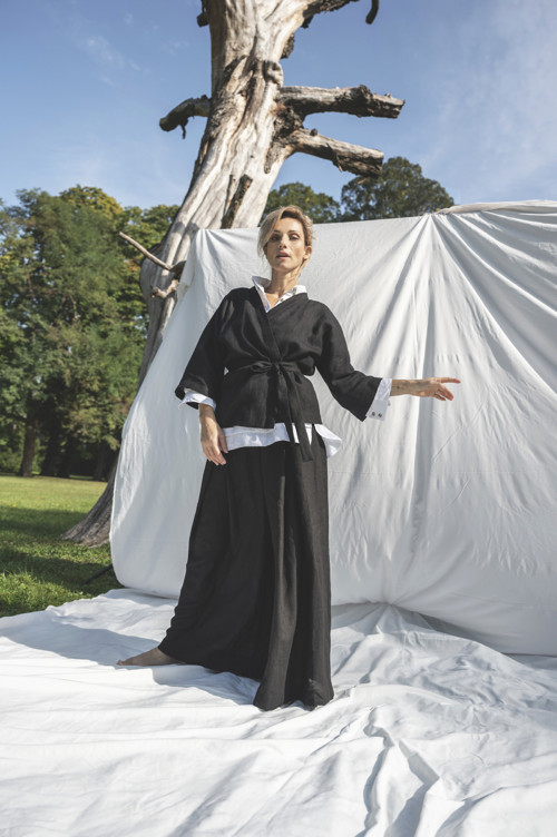 Lněné Kimono krátké — foto 3
