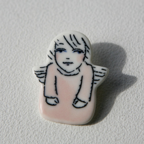 Anděl - brož porcelán — foto 2