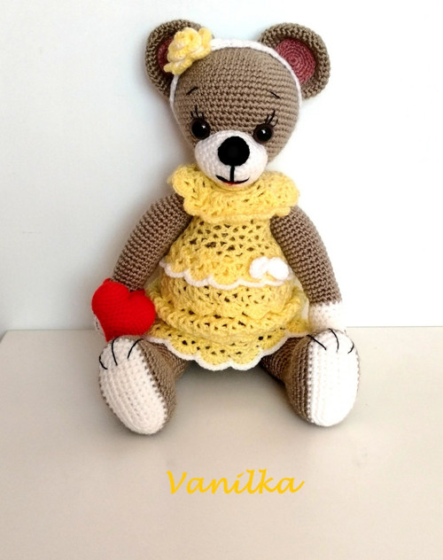Háčkovaná medvídka Vanilka — foto 6