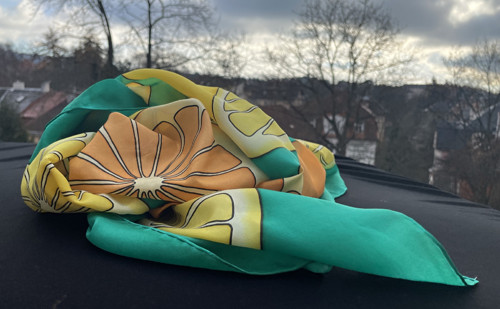 Pomeranče a citrony - hedvábný šátek — foto 3