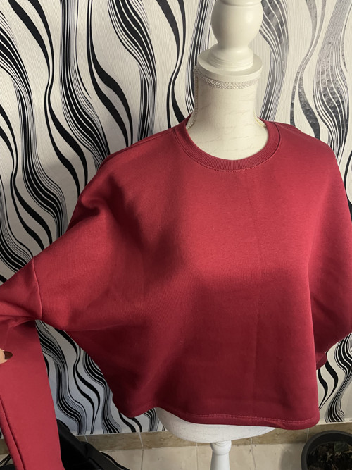 Oversize mikina z teplákoviny — foto 3
