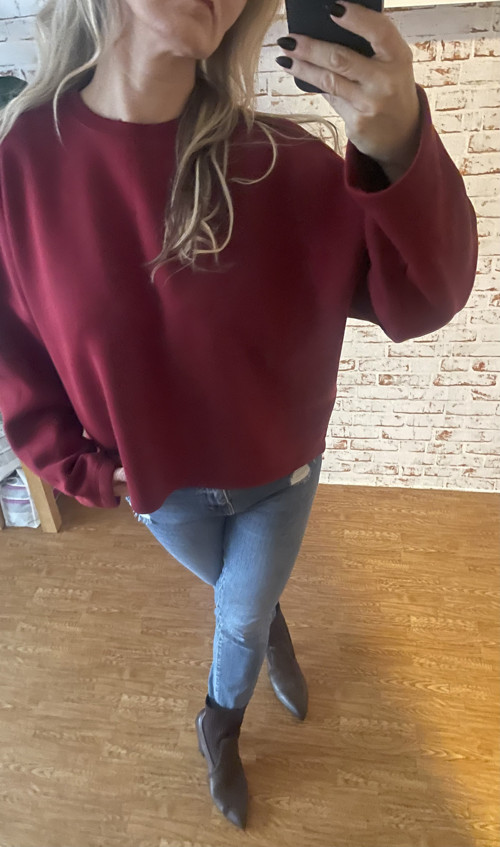 Oversize mikina z teplákoviny — foto 5