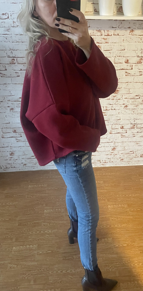 Oversize mikina z teplákoviny — foto 4