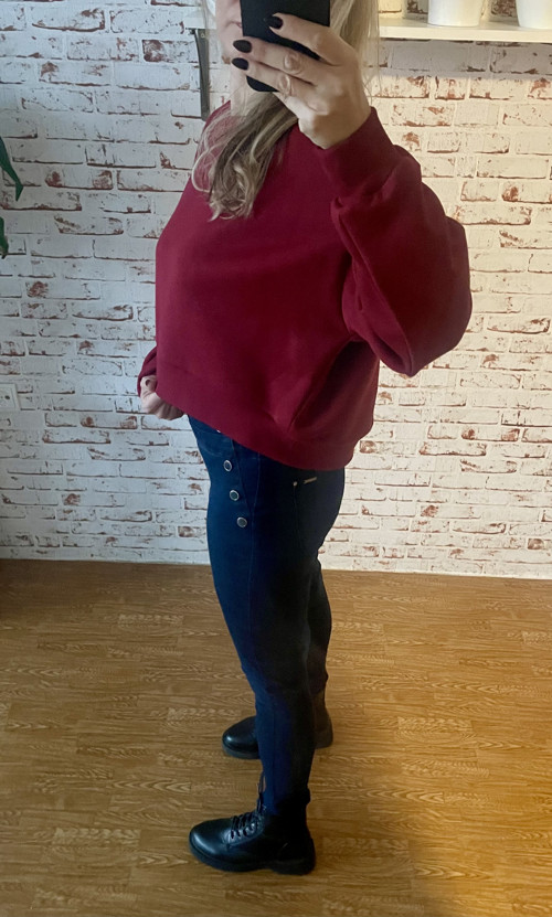 Oversize mikinka z teplákoviny — foto 4