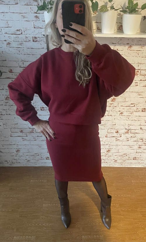 Oversize mikinka z teplákoviny — foto 5