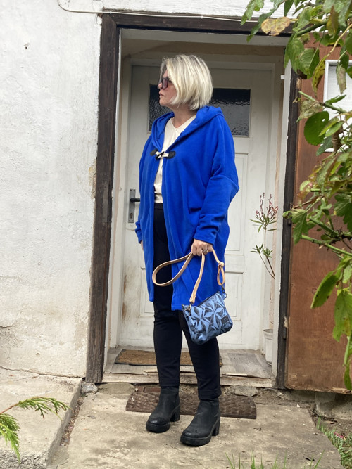 Kardigan modrý flees — foto 4