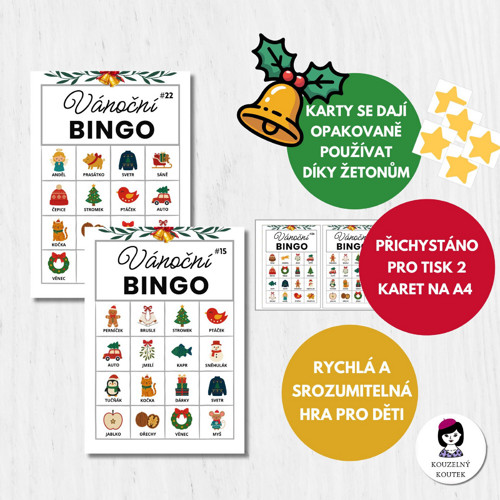 Vánoční bingo - hra pro děti | Vánoce| — foto 2