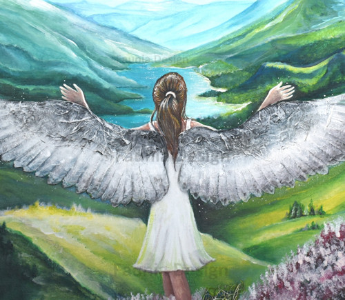 "Křídla" ... - 40x40cm — foto 3