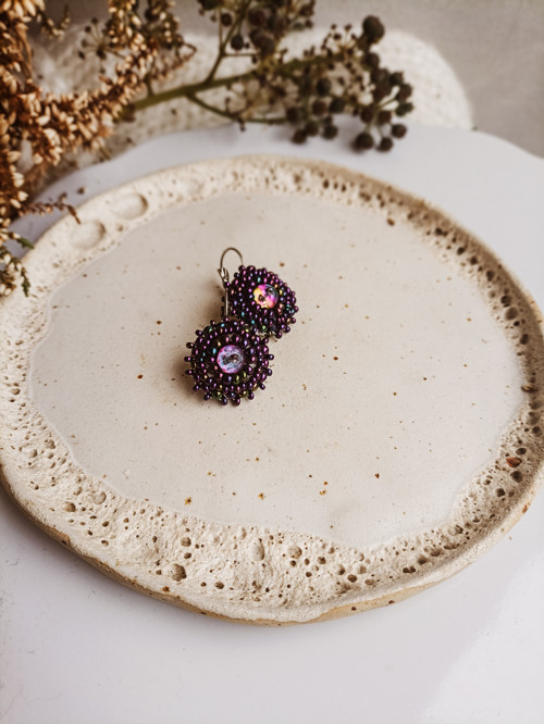 Mini earrings n.9- vyšívané náušnice — foto 2