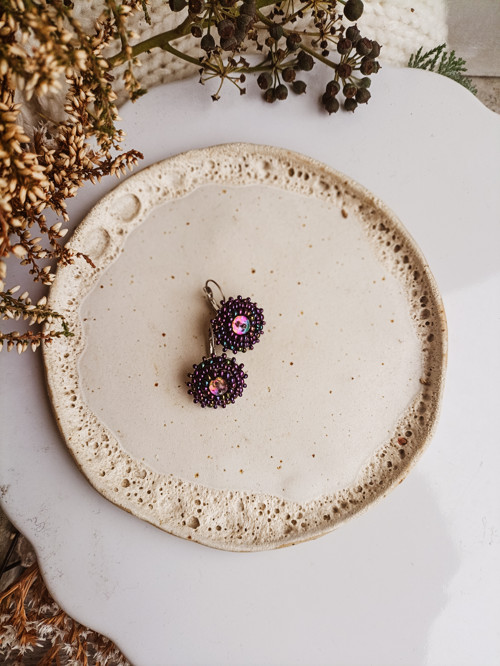 Mini earrings n.9- vyšívané náušnice — foto 3