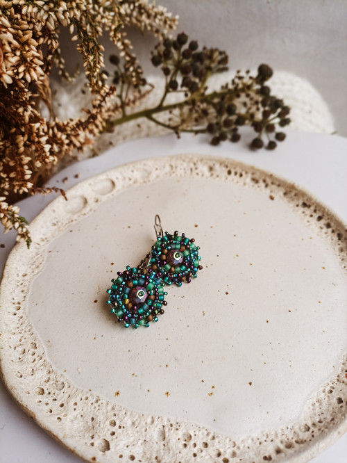 Mini earrings n.10 - vyšívané náušnice — foto 2