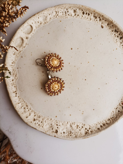 Mini earrings n.11 - vyšívané náušnice — foto 2