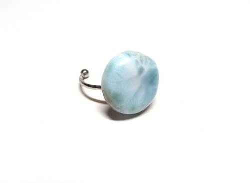 Larimar, prsten chirurgická ocel — foto 3