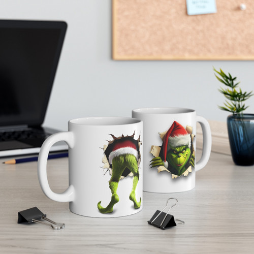 Keramický hrneček - Grinch, 330ml — foto 2