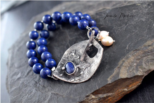 Náramek - lapis lazuli — foto 6