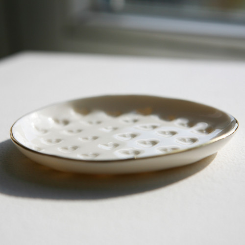 Talířek srdcový 9cm porcelán — foto 3