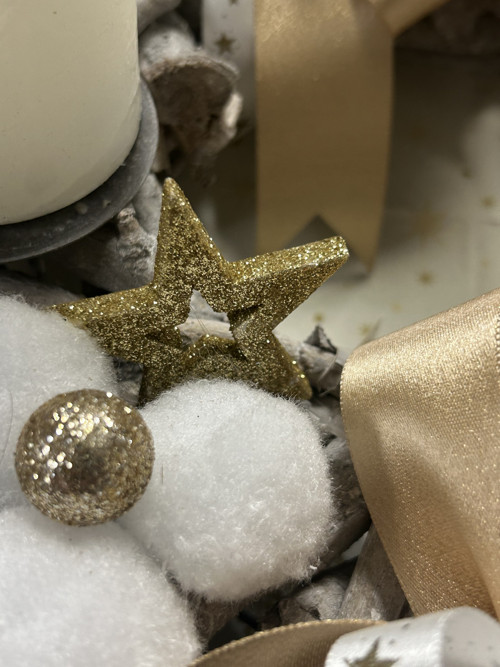 Adventní proutěný bílo-zlatý — foto 3