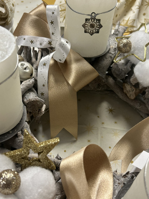Adventní proutěný bílo-zlatý — foto 6