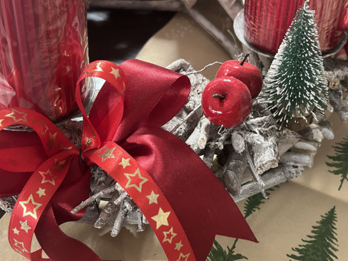 Adventní proutěný červeno šedý — foto 4