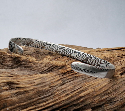 Damasteel výrazný náramek — foto 2
