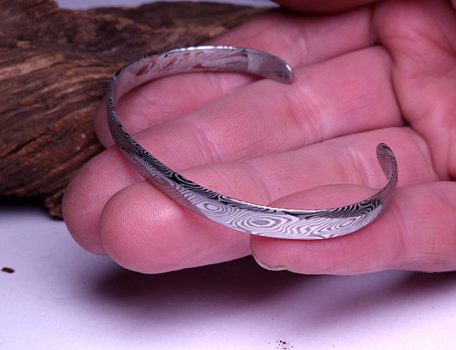 Damasteel výrazný náramek — foto 3