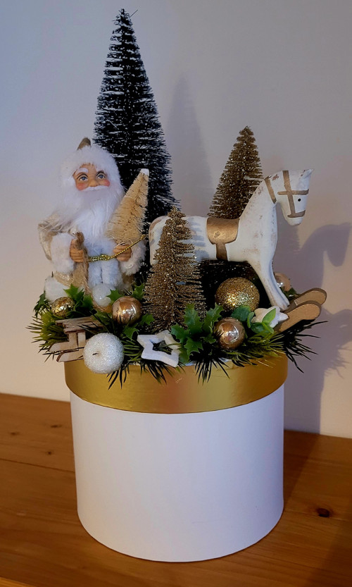 Vánoční dekorace- boxík Santa — foto 2