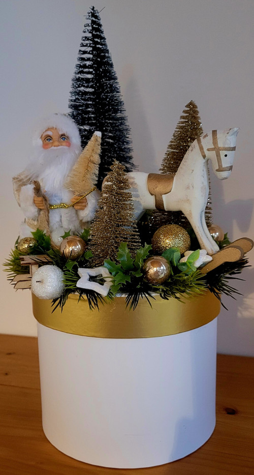 Vánoční dekorace- boxík Santa — foto 4