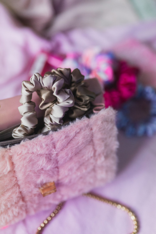Mini Hedvábná scrunchie "CAMEL" — foto 2
